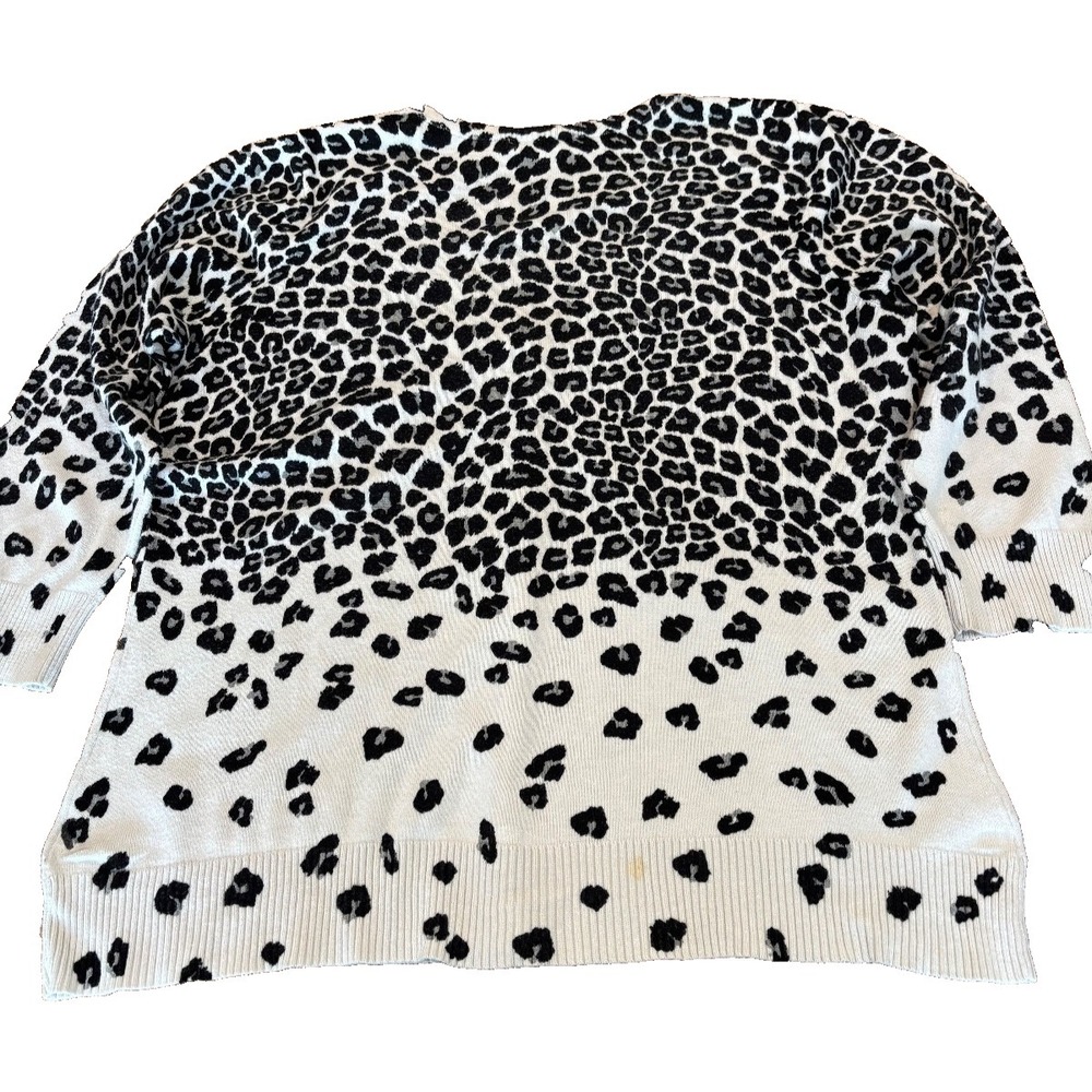Northern Reflections gradient leopard animal print cardigan women's size large - Picture 2 of 5
